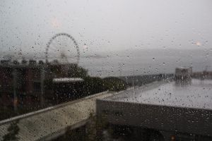 It sometimes rains in Seattle