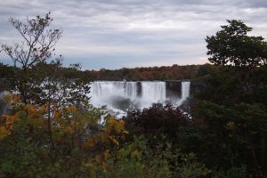 If you pick the angle and use trees to disguise the buildings, you can imagine the falls as they should be.
